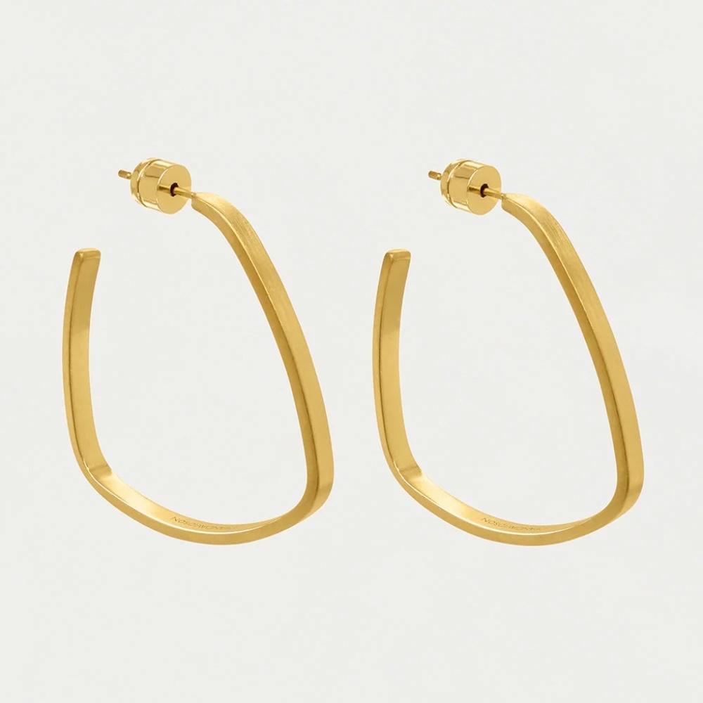 Dean Davidson Small Square Gol Hoops -- Super Unique and Trendy ! -- NEVER WORN!